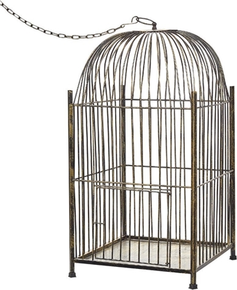 Picture of Beliani Lampion metalowy 62 cm postarzany zoty COMOROS