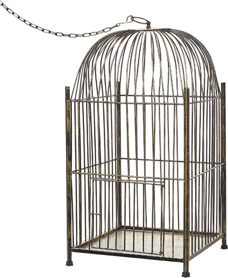 Picture of Beliani Lampion metalowy 62 cm postarzany zoty COMOROS