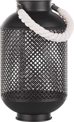 Picture of Beliani Lampion metalowy czarny CORON