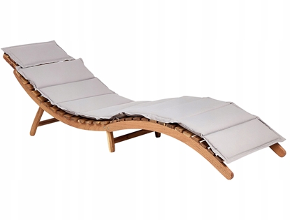 Picture of Beliani Leak ogrodowy drewniany z poduszk szar LUINO