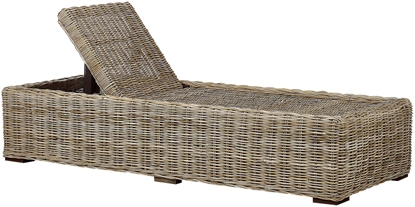Picture of Beliani Leak ogrodowy rattanowy z poduszk szarobeow PALESE