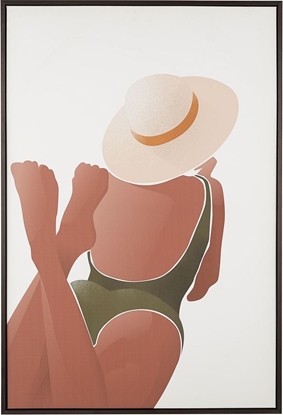 Picture of Beliani Obraz na pótnie w ramie 63 x 93 cm brzowo-biay FELTRINA