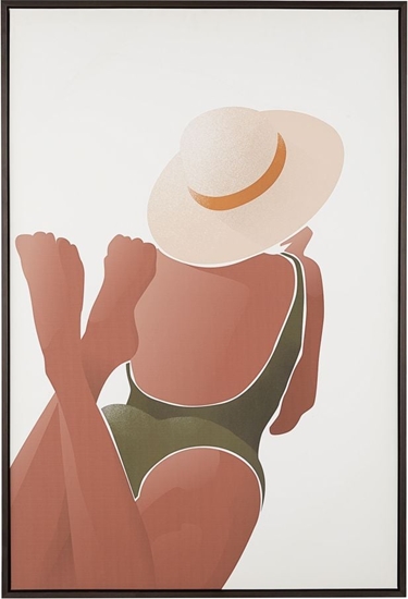 Picture of Beliani Obraz na pótnie w ramie 63 x 93 cm brzowo-biay FELTRINA