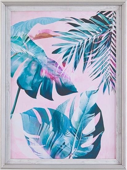 Изображение Beliani Obraz w ramie 30 x 40 cm niebiesko-róowy AGENA