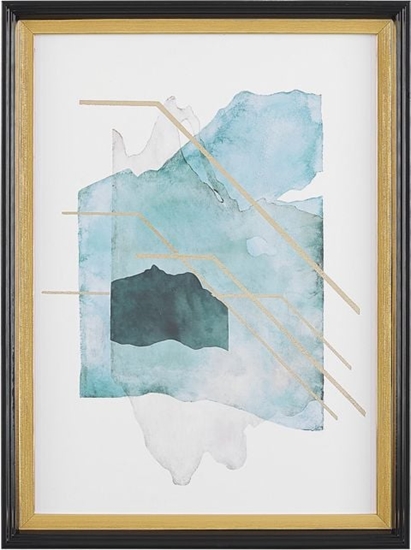 Picture of Beliani Obraz w ramie 30 x 40 cm niebiesko-zoty TOUBA