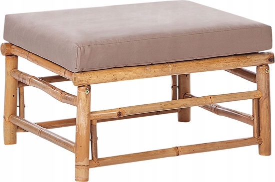 Picture of Beliani Otomana ogrodowa bambusowa beowoszara CERRETO