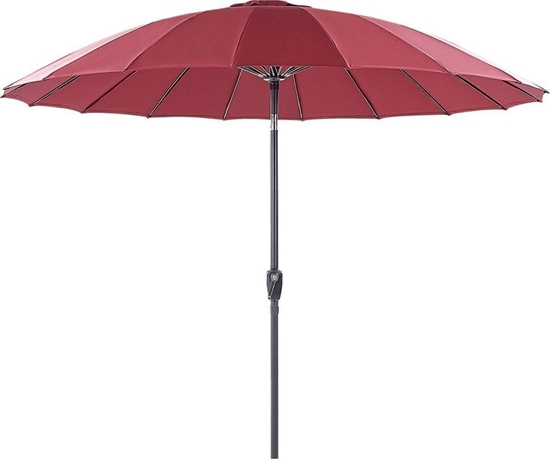 Picture of Beliani Parasol ogrodowy  255 cm czerwony BAIA!