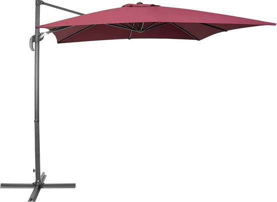 Picture of Beliani Parasol ogrodowy 250 x 250 cm burgundowy MONZA (86120)