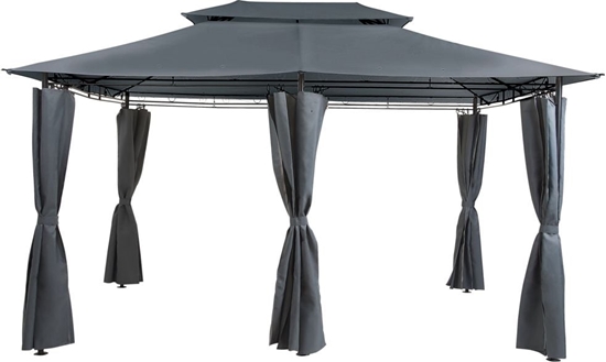 Изображение Beliani Pawilon ogrodowy 300 x 400 cm ciemnoszary COLOS