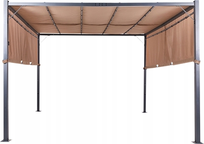 Picture of Beliani Pawilon ogrodowy LED 310 x 310 cm brzowy PARGA