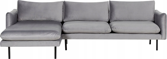 Picture of Beliani Prawostronny naronik welurowy szary VINTERBRO