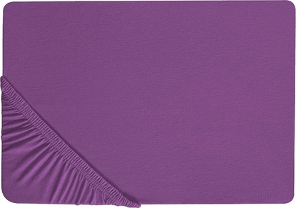 Изображение Beliani Przecierado z gumk 180 x 200 cm baweniane fioletowe JANBU