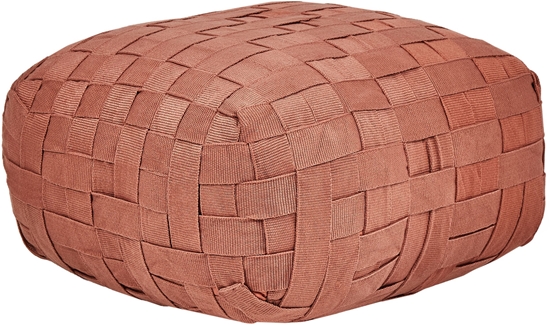 Изображение Beliani Puf ogrodowy 50 x 50 cm jasnoczerwony BODLA