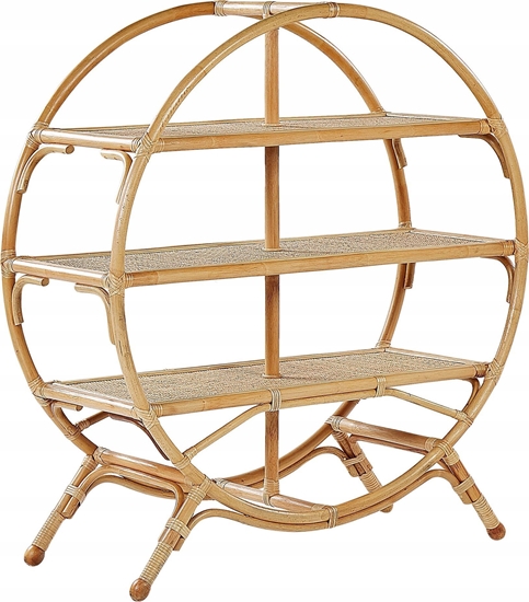 Изображение Beliani Rega okrgy rattanowy 3 póki naturalny TUVALU II