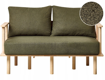 Picture of Beliani Sofa 2-osobowa boucle ciemnozielone ASKER