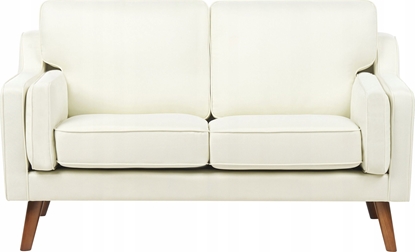 Picture of Beliani Sofa 2-osobowa tapicerowana biaa LOKKA