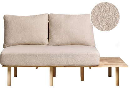 Picture of Beliani Sofa 2-osobowa ze stolikiem boucle beowa SALO