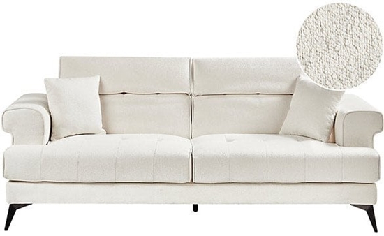 Изображение Beliani Sofa 3-osobowa biaa SKIVE