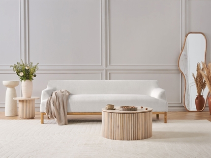 Picture of Beliani Sofa 3-osobowa boucle zamana biel SOSJO
