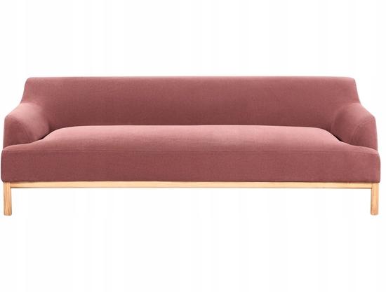 Изображение Beliani Sofa 3-osobowa burgundowa SOSJO