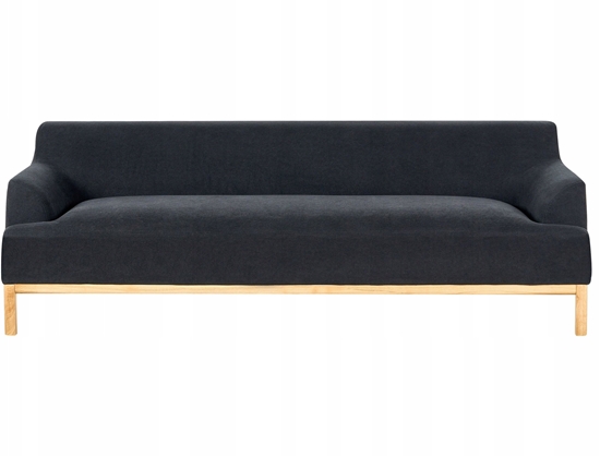 Изображение Beliani Sofa 3-osobowa czarna SOSJO