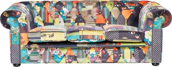 Изображение Beliani Sofa 3-osobowa patchworkowa óta CHESTERFIELD