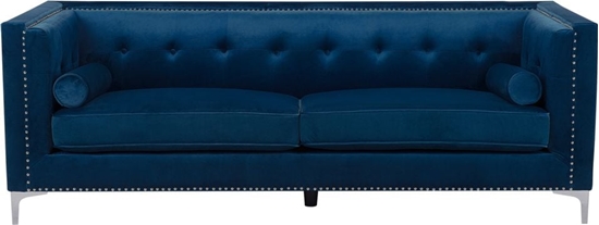 Picture of Beliani Sofa 3-osobowa welurowa ciemnoniebieska AVALDSENES