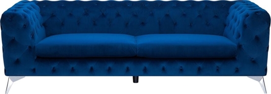 Picture of Beliani Sofa 3-osobowa welurowa ciemnoniebieska SOTRA