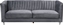 Изображение Beliani Sofa 3-osobowa welurowa ciemnoszara ARVIKA