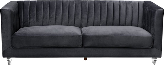 Picture of Beliani Sofa 3-osobowa welurowa czarna ARVIKA