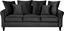 Изображение Beliani Sofa 3-osobowa welurowa czarna BORNHOLM