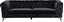 Picture of Beliani Sofa 3-osobowa welurowa czarna SOTRA