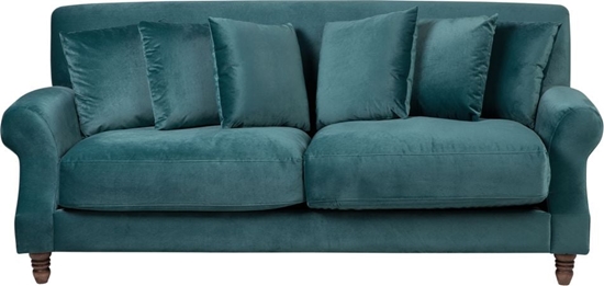 Изображение Beliani Sofa 3-osobowa welurowa lazurowa EIKE