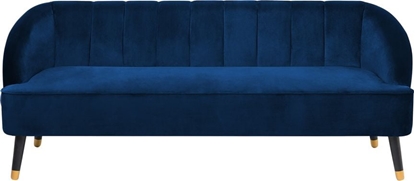 Изображение Beliani Sofa 3-osobowa welurowa niebieska ALSVAG