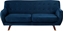 Picture of Beliani Sofa 3-osobowa welurowa niebieska BODO