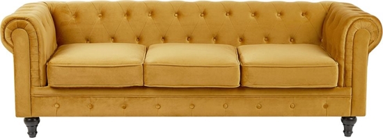 Изображение Beliani Sofa 3-osobowa welurowa óta CHESTERFIELD