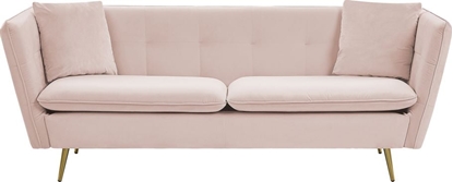 Изображение Beliani Sofa 3-osobowa welurowa róowa FREDERICA