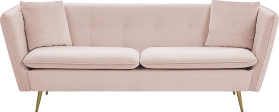 Изображение Beliani Sofa 3-osobowa welurowa róowa FREDERICA