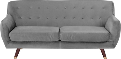 Изображение Beliani Sofa 3-osobowa welurowa szara BODO