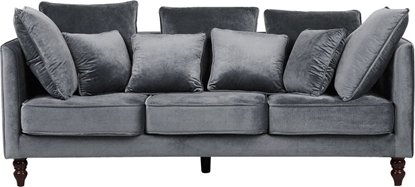 Изображение Beliani Sofa 3-osobowa welurowa szara FENSTAD