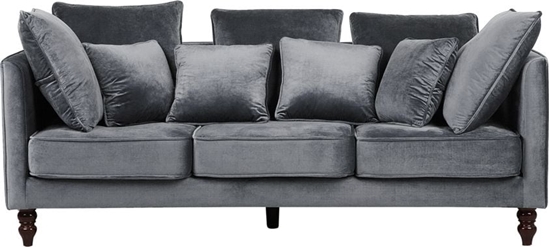 Изображение Beliani Sofa 3-osobowa welurowa szara FENSTAD