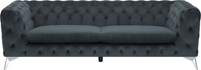 Изображение Beliani Sofa 3-osobowa welurowa szara SOTRA