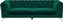 Picture of Beliani Sofa 3-osobowa welurowa szmaragdowa SOTRA