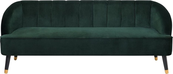 Изображение Beliani Sofa 3-osobowa welurowa zielona ALSVAG