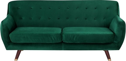 Изображение Beliani Sofa 3-osobowa welurowa zielona BODO