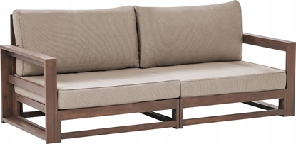Изображение Beliani Sofa dwuosobowa 2-osobowa Certyfikowane drewno akacjowe Ciemne drewno TIMOR