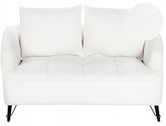 Изображение Beliani Sofa dwuosobowa boucle biaa HOBRO