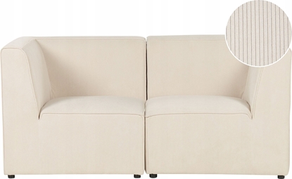 Изображение Beliani Sofa moduowa 2-osobowa sztruksowa beowa LEMVIG