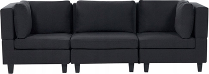 Изображение Beliani Sofa moduowa 3-osobowa czarna UNSTAD