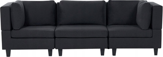 Изображение Beliani Sofa moduowa 3-osobowa czarna UNSTAD